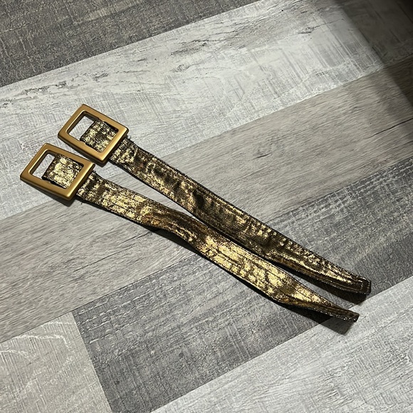 NWT Wet Seal Statement Gold Metallic Trench Style Jacket Blazer Double Breast XS - Picture 3 of 11